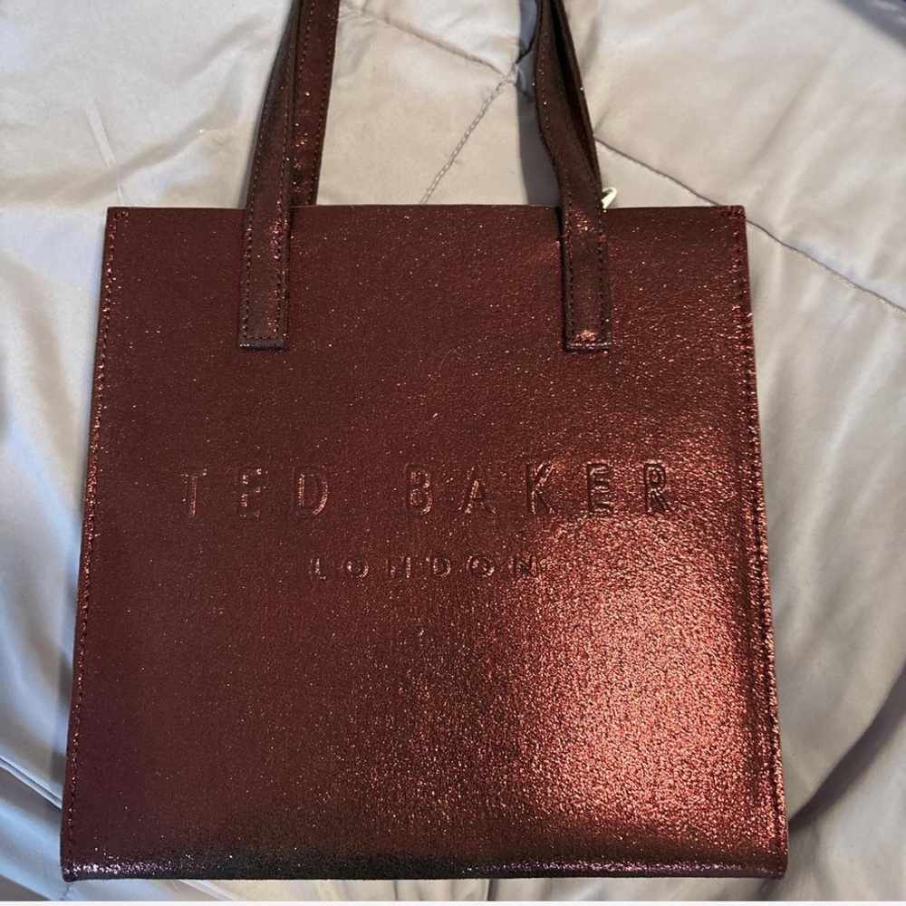 Ted Baker Metallic Burgundy Tote